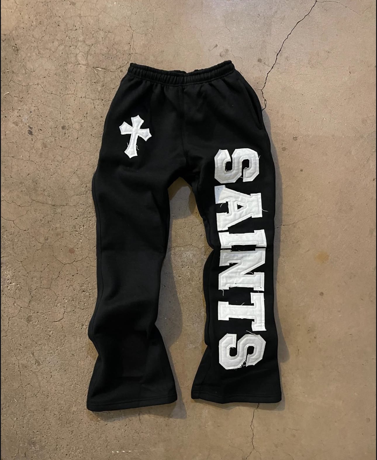 Saints Black Sweatpants