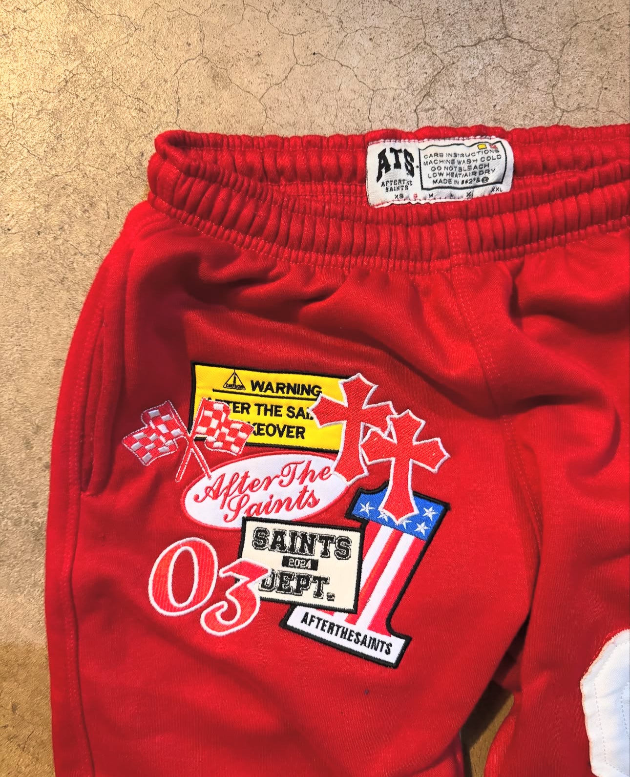 Saints Red Sweatpants