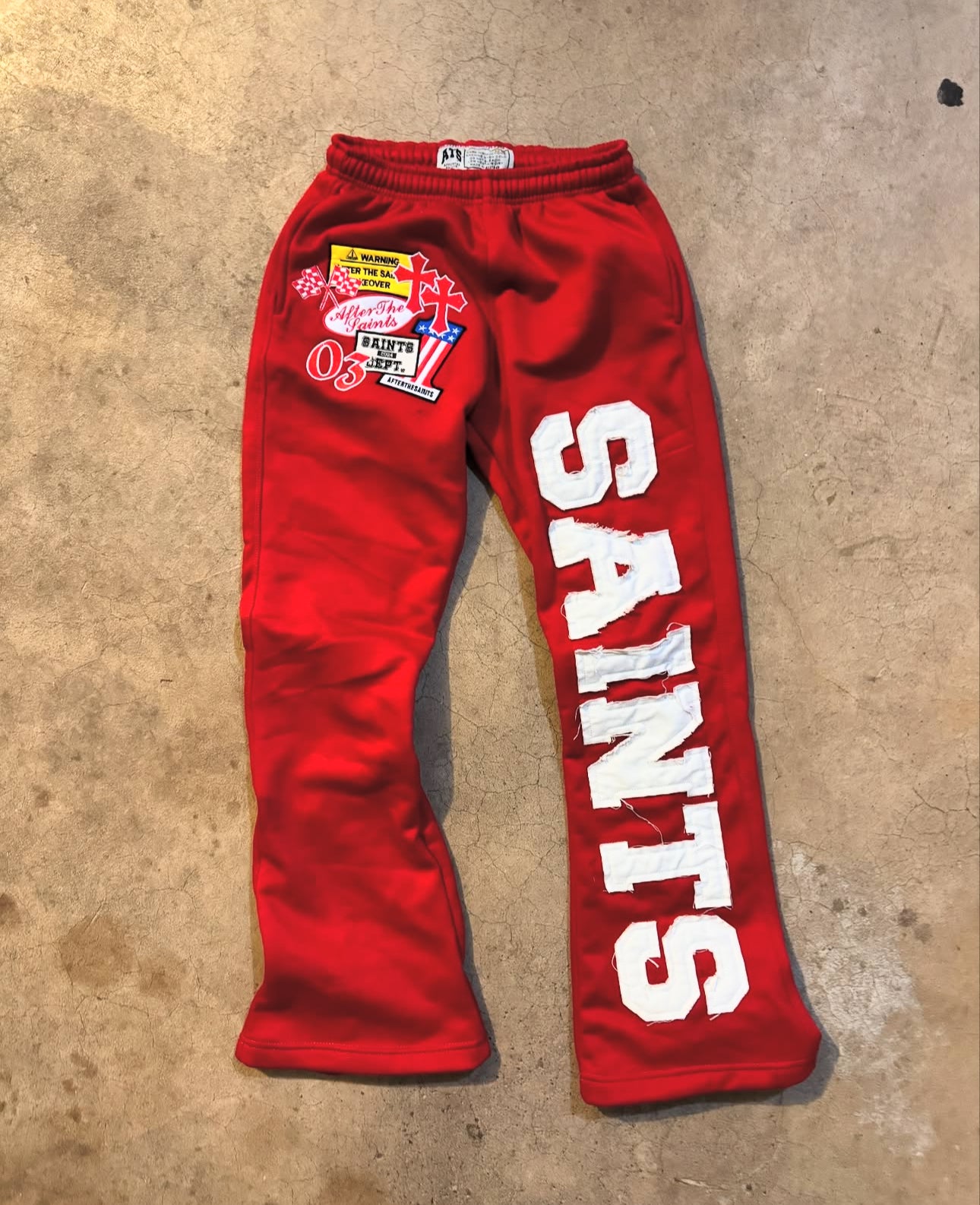 Saints Red Sweatpants