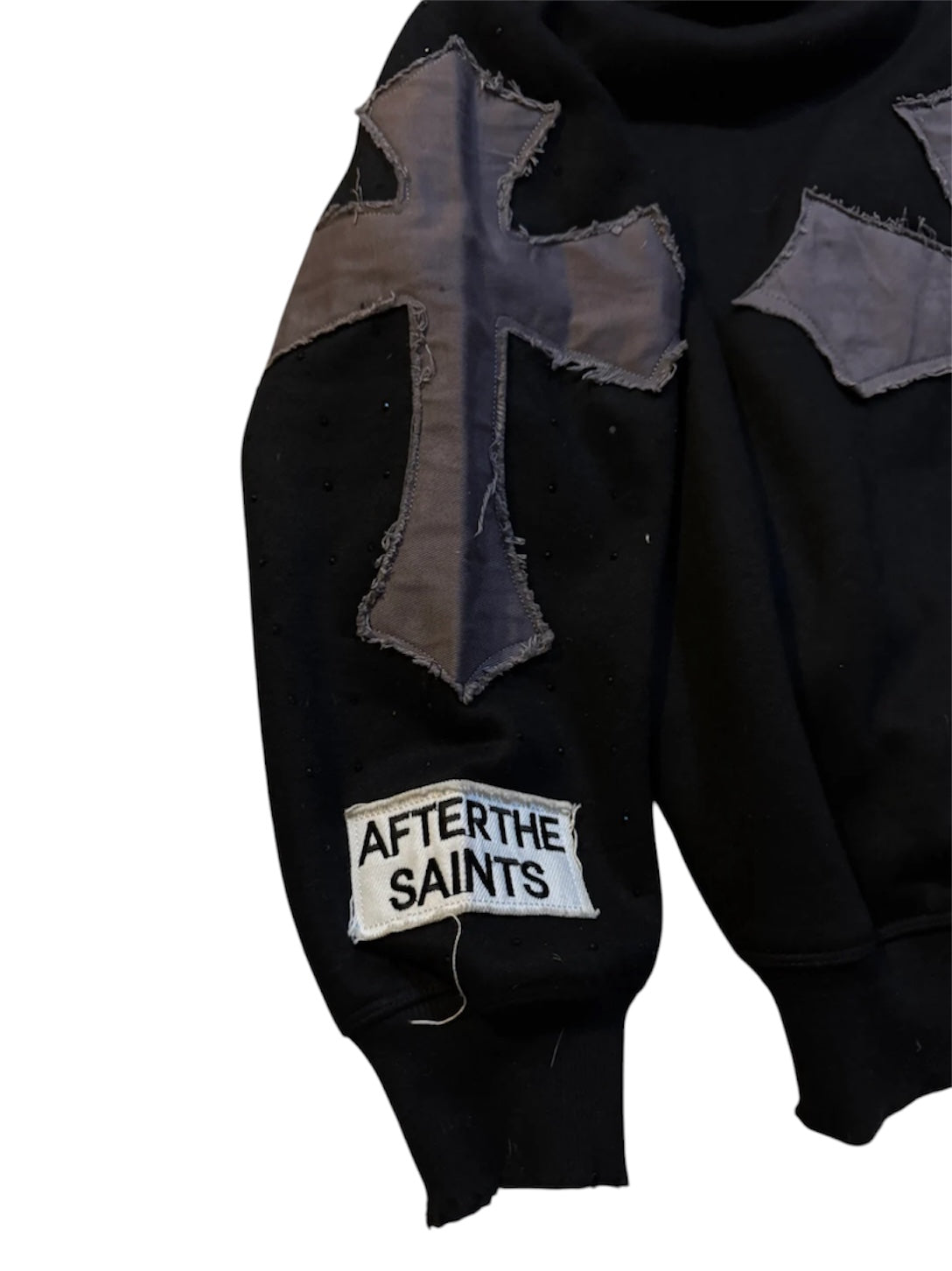 Saints Patchwork Black Hoodie