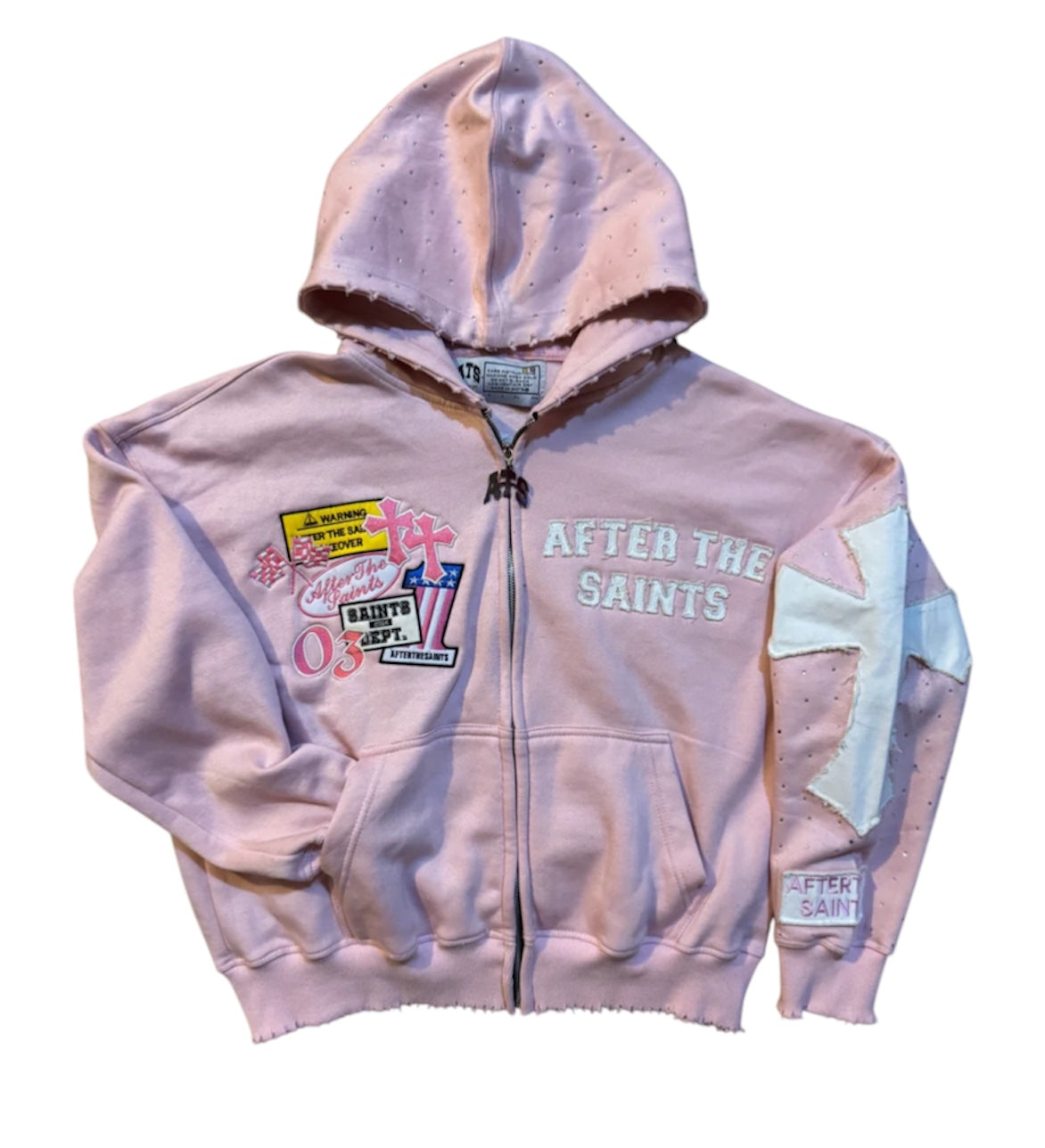 Saints Patchwork Pink Hoodie